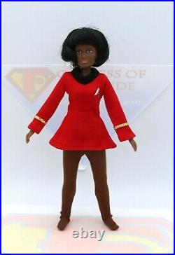 Vintage 1974 Mego Lt Uhura Star Trek All Original Action Figure Pink Lips, Foil