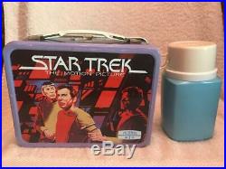 Vintage 1979 Star Trek Motion Picture Metal Lunch Box Flip N Sip Thermos