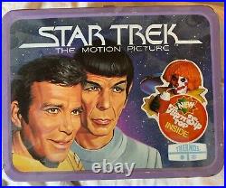 Vintage 1979 Star Trek THE MOTION PICTURE Metal Lunchbox with Thermos Near Mint