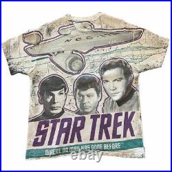 Vintage 1992 Star Trek All over Print tee size XL
