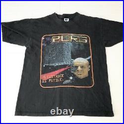 Vintage 1998 Borg Star Trek Single Stitch Black T Shirt Size Large