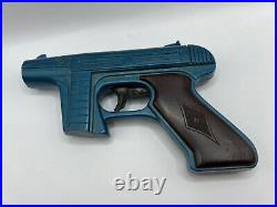 Vintage 60's Gold & Blue Rayline STAR TREK Tracer Disk Pistol Gun Toy with Disks