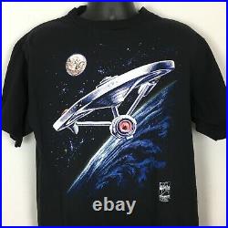 Vintage 90s Star Trek 25th Anniversary Graphic T Shirt XL Black Single Stitch