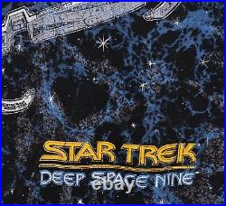 Vintage 90s Star Trek Men XL Marlin Tease Deep Space Nine All-Over Print T-Shirt