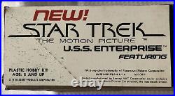 Vintage AMT Star Trek Motion Picture U. S. S. ENTERPRISE Model Kit S970 NEW Open