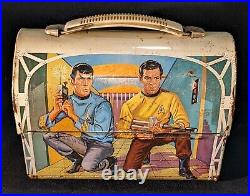 Vintage STAR TREK 1968 Aladdin Dome Top Metal Lunch Box Kirk Spock Enterprise
