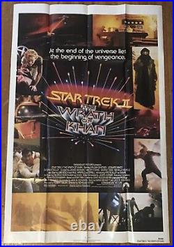 Vintage STAR TREK II The Wrath Of Khan Original Folded One Sheet Movie Poster