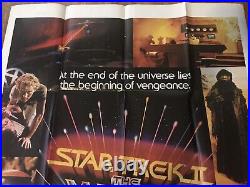 Vintage STAR TREK II The Wrath Of Khan Original Folded One Sheet Movie Poster