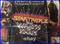 Vintage STAR TREK II The Wrath Of Khan Original Folded One Sheet Movie Poster