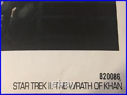 Vintage STAR TREK II The Wrath Of Khan Original Folded One Sheet Movie Poster