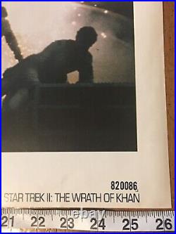 Vintage STAR TREK II The Wrath Of Khan Original Folded One Sheet Movie Poster