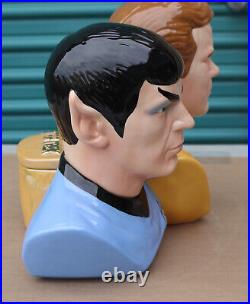 Vintage Star Trek Captain Kirk & Spock Cookie Jar Treasure Craft Limited Edition