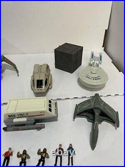 Vintage Star Trek Inner space Mini Playset Lot With Figures Playmates 1994 18 Pc