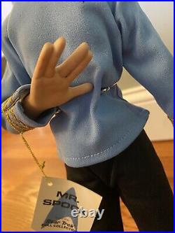 Vintage Star Trek Mr. Spock Porcelain Doll With Certificate Of Authenticity
