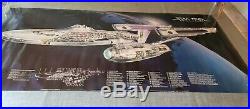 Vintage Star Trek STARSHIP USS ENTERPRISE Poster The Motion Picture 1979 48X22