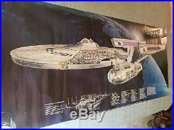 Vintage Star Trek STARSHIP USS ENTERPRISE Poster The Motion Picture 1979 48X22