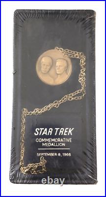 Vintage Star Trek Spock and Captain Kirk Bronze Commemorative Medallion 9/8/1966