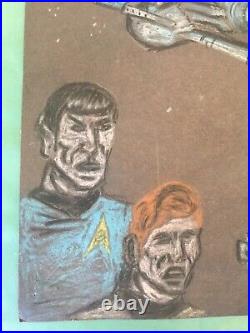 Vintage Star Trek The Motion Picture-Sketch & Chalk Art-RARE 1 of a Kind