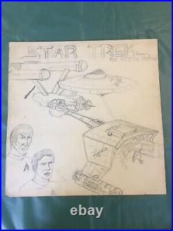 Vintage Star Trek The Motion Picture-Sketch & Chalk Art-RARE 1 of a Kind