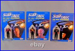 Vintage Star Trek Tng 13-figure Set With Aliens & 4 Different Datas 1988 Galoob