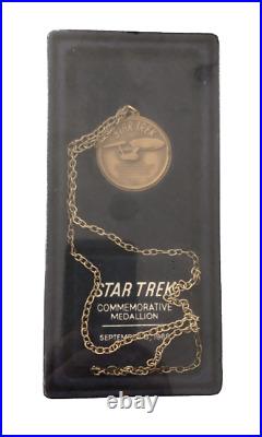 Vintage Star Trek U. S. S. Enterprise Bronze Commemorative Medallion 9/8/1966