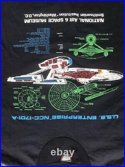 Vintage Star Trek USS Enterprise Screen Stars Best Movie T Shirt Size XL Black