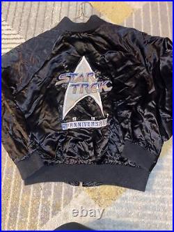 Vintage Star Trek VI 1991 25th Anniversary Satin Jacket XXLarge Movie Promo 90s