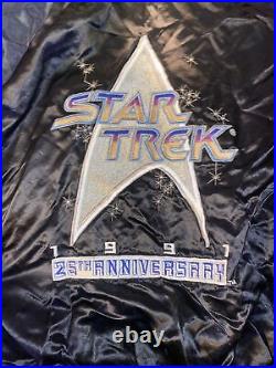 Vintage Star Trek VI 1991 25th Anniversary Satin Jacket XXLarge Movie Promo 90s