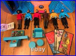 Vntg MEGO 1975 Star Trek USS Enterprise Action Play Set 6 Figures & accessories