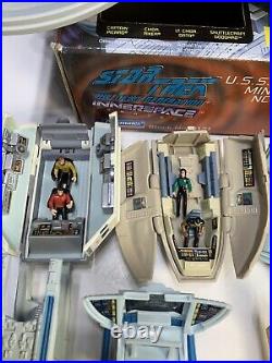 Vtg 1995 Star Trek TNG 6131 USS Enterprise Mini Playset, mini shuttle Borg Ship