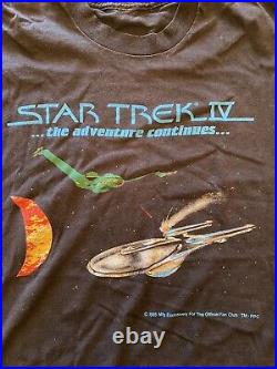 Vtg 80s Star Trek Movie Tee Medium television Klingon sci-fi movie television