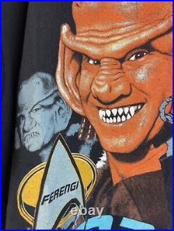 Vtg 91 Star Trek Ferengi spock star wars sci-fi movie tv show shirt xl