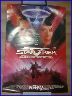 William Shatner Autographed Signed Star Trek 5 The Final Frontier Movie Poster