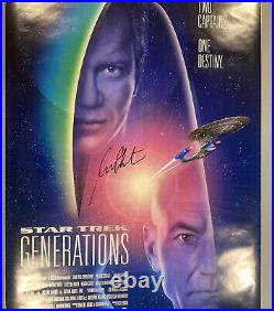 William Shatner Signed Autographed Star Trek Generations Movie Poster 27x40 JSA