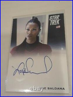 Zoe Saldana as Uhura 2009 Star Trek XI Movie Autograph Card Auto